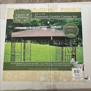 Lawn & Patio 10' x 10' Diamonds Gazebo Canopy - Taupe